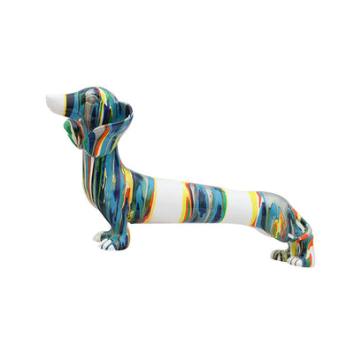 Color Resin Crafts Animal Cartoon Dachshund Dog
 Product Information:
 
 Material: Synthetic resin
 
 Process: Resin process
 
 Category: Resin Crafts
 
 Hanging form: Ornaments
 
 Style: Modern and simple
 
 StyHome, Garden & FurnitureYoucef storeYoucef storeColor Resin Crafts Animal Cartoon Dachshund Dog