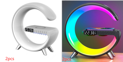 2023 New Intelligent G Shaped LED Lamp Bluetooth Speake Wireless Charger Atmosphere Lamp App Control For Bedroom Home Decor